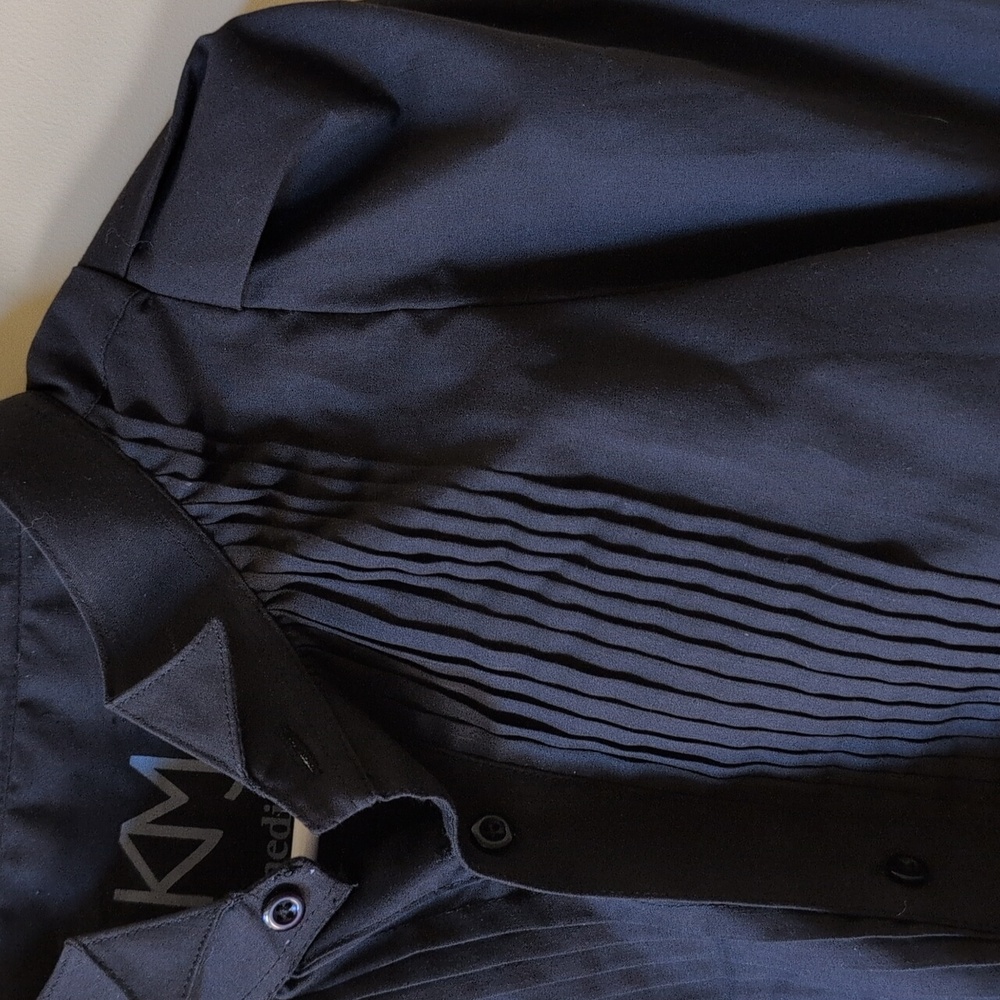 KMJ Black Tuxedo Dress Shirt - Picture 11 of 11